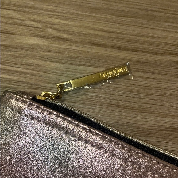 Lancome Pink Cosmetic Bag Shimmering Design Zipper Closure - Picture 2 of 5